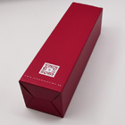 Tablero de papel de lujo rojo plegable amistoso de la caja de regalo de la botella de vino de Eco