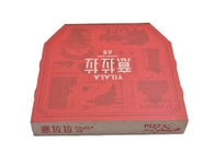 Material de papel rígido de empaquetado de la caja de la pizza acanalada roja de encargo del anuncio publicitario