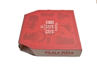 Material de papel rígido de empaquetado de la caja de la pizza acanalada roja de encargo del anuncio publicitario