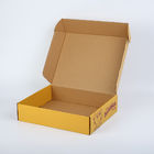 Caja amarilla de empaquetado de la entrega de la pizza de las cajas acanaladas del anuncio publicitario de la cartulina