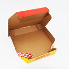 La caja de la entrega de la pizza e flauta acanaló la aduana de Cmyk de la caja de la pizza imprimió la caja adaptada de la entrega del foold