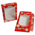 La Navidad de empaquetado del PVC de las cajas CMYK de la pequeña cartulina de marfil de papel de la ventana del chocolate