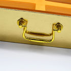 El regalo de lujo de madera con bisagras encajona la manija de oro 300g que empaqueta para la atención sanitaria