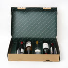 Whisky rígido Gin Neck Holder Packaging Box de la caja de regalo de la botella de vino de la cartulina