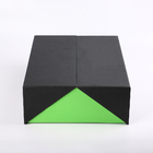 Esponja modificada para requisitos particulares cartulina verde negra de lujo del recorte del cuero de la PU de las cajas de regalo de la puerta doble