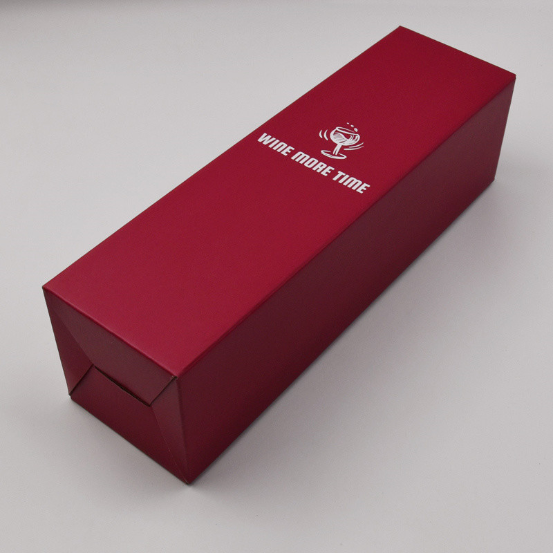 Sola caja de envío de una pieza plegable del anuncio publicitario de la caja de regalo de la botella de vino
