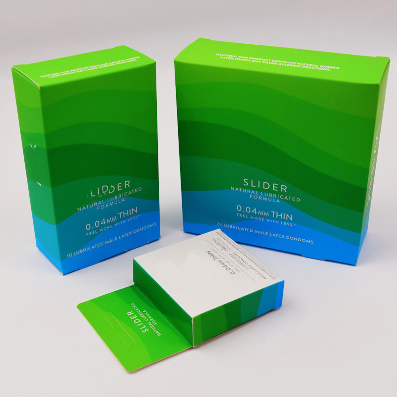 Caja de lujo impresa color de encargo de la suspensión de 1 pedazo de la caja de la atención sanitaria del condón