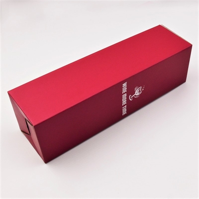 comprar Tablero de papel de lujo rojo plegable amistoso de la caja de regalo de la botella de vino de Eco online manufacture