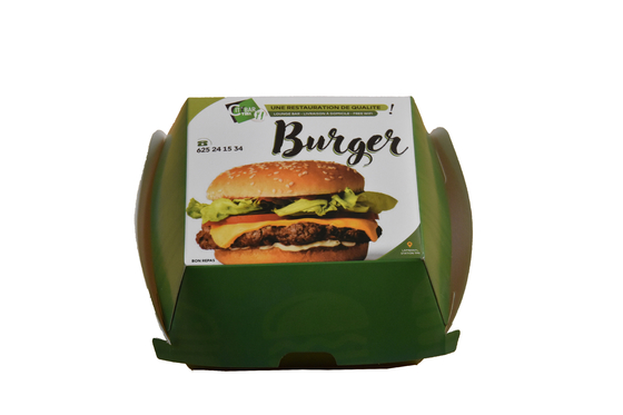 comprar Las cajas acanaladas de una pieza del anuncio publicitario del FSC van de fiesta a Mini Burger Boxes online manufacture