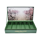 Verde personalizable 6 botellas de cartón caja de regalo de vino laminado mate