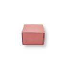 Cajas de regalo de cartón reciclado de color rosa plegable magnético exquisito