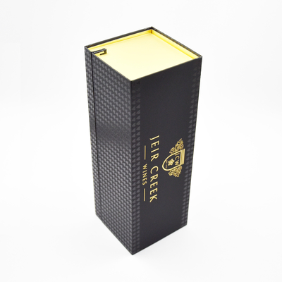 comprar Boutique cartón plegable caja de regalo de vino rojo botella de vino y caja de regalo de vidrio color marrón online manufacture