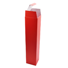Caja de regalo de botella única roja personalizada para champán de superficie lisa