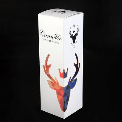 comprar caja de regalo de la botella de vino 250g Artpaper plegable solo Champagne Whisky Alcohol Packaging Box online manufacture