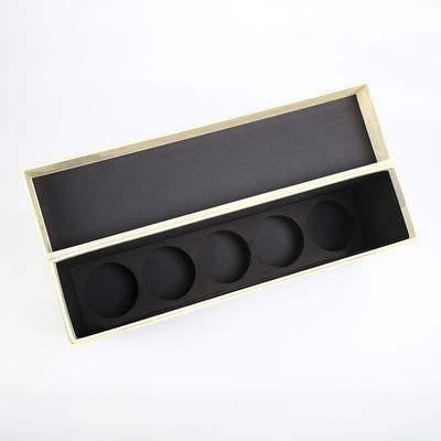comprar Cinco caja rígida de EVA Cutout Insert Magnetic Lid del alcohol del regalo de la cartulina de la caja de regalo de la botella de vino de la caja del equipo de la ginebra de la botella CMYK online manufacture