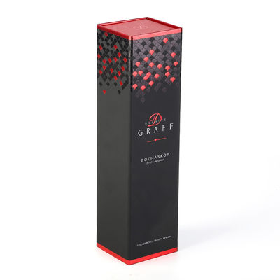 comprar El negro calificó la caja de regalo magnética de la botella de vino del cierre para la ceremonia de boda online manufacture