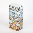 Caja de regalo de Matt Laminated Gin Wine Bottle Artpaper con el tenedor del cuello de la manga y de la botella