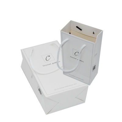 comprar Las compras de papel de encargo de la promoción empaquetan los bolsos blancos del certificado ISO9001 online manufacture