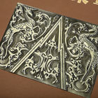 Espina dorsal redonda de madera de lujo envuelta de cuero de las cajas de regalo con el logotipo del metal 3D