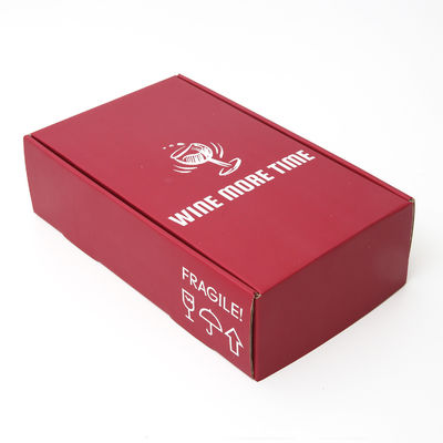 comprar El color de Pantone acanaló la caja de envío de papel del vino del anuncio publicitario online manufacture