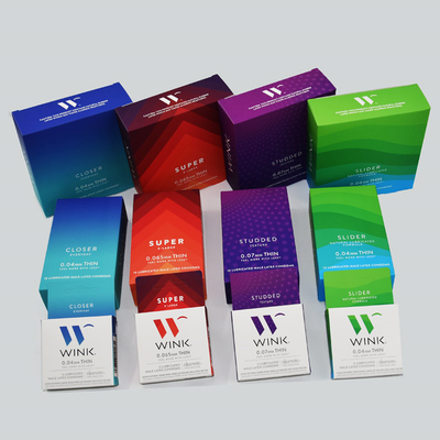 comprar Caja cosmética de la cartulina del color rojo la pequeña acanaló las cajas del anuncio publicitario para al por menor online manufacture