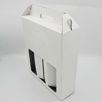 comprar portador acanalado plegable de la botella de vino de dos tres botellas de la puerta plegable de encargo del sótano online manufacture