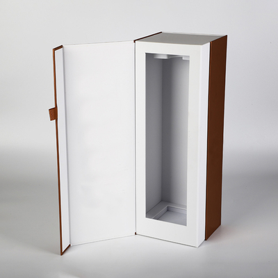 comprar caja de papel de empaquetado del vino de Flip Top Rose Gold de la cartulina de Gin Rigid Magnetic Gift Box de la caja de la sola botella de la vodka online manufacture