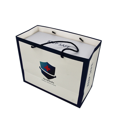 Bolso de compras de papel impreso personalizado CDR reciclable CMYK PMS con manijas de cuerda