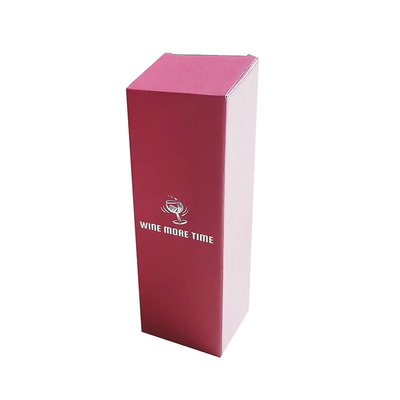 Elegante caja de regalo de botella de vino con diseño de logotipo personalizado y cierre seguro