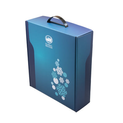 Exquisita caja de regalo personalizable para botellas de vino para celebraciones festivas