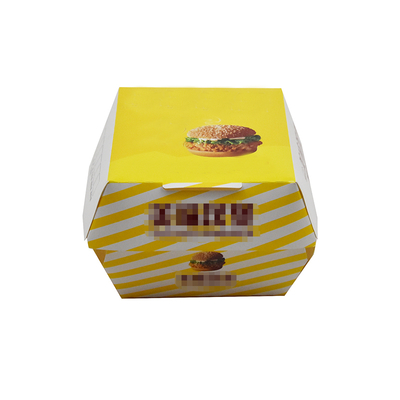 Contenedores rígidos de papel para comida para llevar hechos a medida para hamburguesas, paquete de alimentos, laminación mate, UV, también pestañas postizas y calcetines