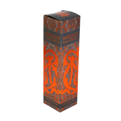 La caja de regalo anaranjada de la botella de vino de la cartulina de la Navidad escoge el empaquetado