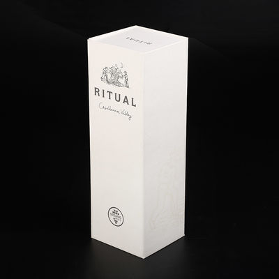 Sola caja de regalo plegable magnética de la botella de vino tinto de la cartulina para el color blanco de envío