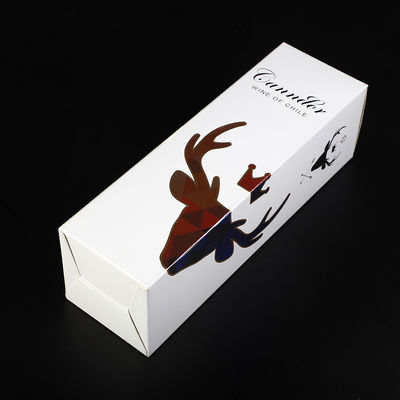 Cerradura plegable del desplome de la botella de las cajas de regalo del vino de la cartulina sola para Champagne Whisky Alcohol