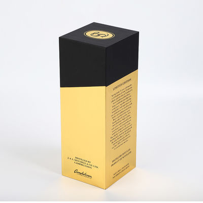 Caja del brandy de la tapa abierta del tirón del top de la caja de regalo de la botella de vino de la presentación sola