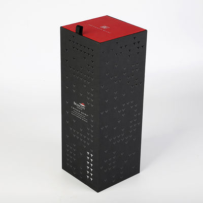 Whisky plegable rígido Gin Packaging Box de la caja de regalo de la botella de vino tinto de la cartulina