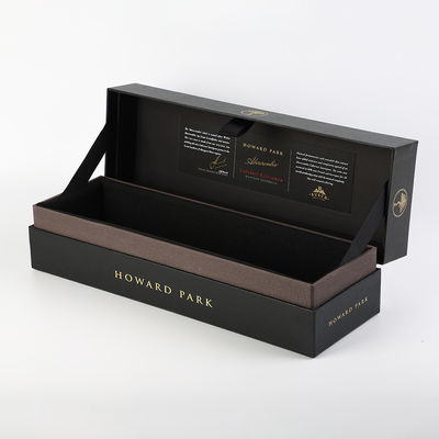La hoja de oro personalizó el whisky Brandy Boxes Packing de la caja de Gin Single Wine Bottle Gift