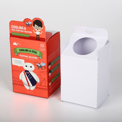 Plano Cmyk plegable de la caja de regalo del cuidado de la cara del color crema de SBS Sunblock