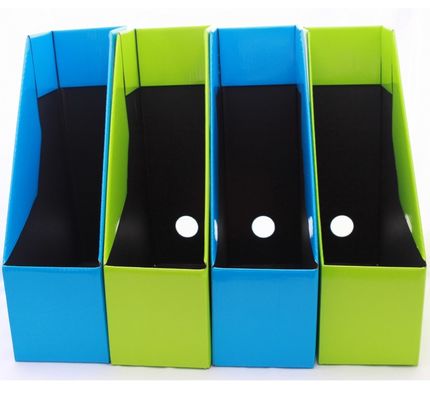 El organizador plegable CMYK del fichero de la revista del tenedor de los efectos de escritorio acanaló Collapsibile 300m m