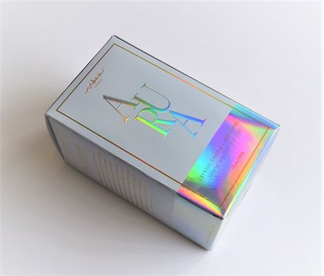 Caja olográfica de la vela con la impresión del oro
