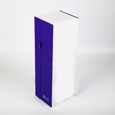 Logotipo blanco de una pieza personalizado FSC de la hoja del golf de la carpeta de la caja de regalo de la botella de vino